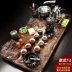 Qin Yi hộ gia đình đất sét tím kung fu bộ trà phòng khách ánh sáng sang trọng tất cả trong một bếp cảm ứng hoàn toàn tự động bằng gỗ nguyên khối khay trà bàn trà bàn trà xoay bàn trà đạo Bàn trà
