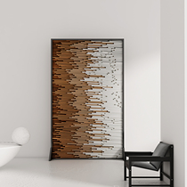 Screen partition living room mobile modern minimalist home office blocking door solid wood decoration bedroom aluminum alloy