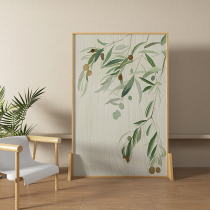 Screen partition living room modern Nordic mobile office blocking bedroom entry solid wood home small fresh seat screen