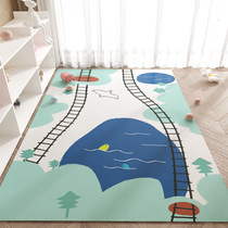 2024 Cartoon Leather Carpet for Childrens Room Dirty Resistant and Easy to Care for Living Room Carpet Wipe-Free Cooling Blanket