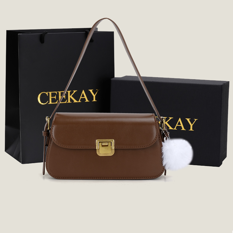 Ceekay Niche Women's Bag 2026 New Fashion Versatile ins High-End Vintage Single Shoulder Crossbody Underarm Bag