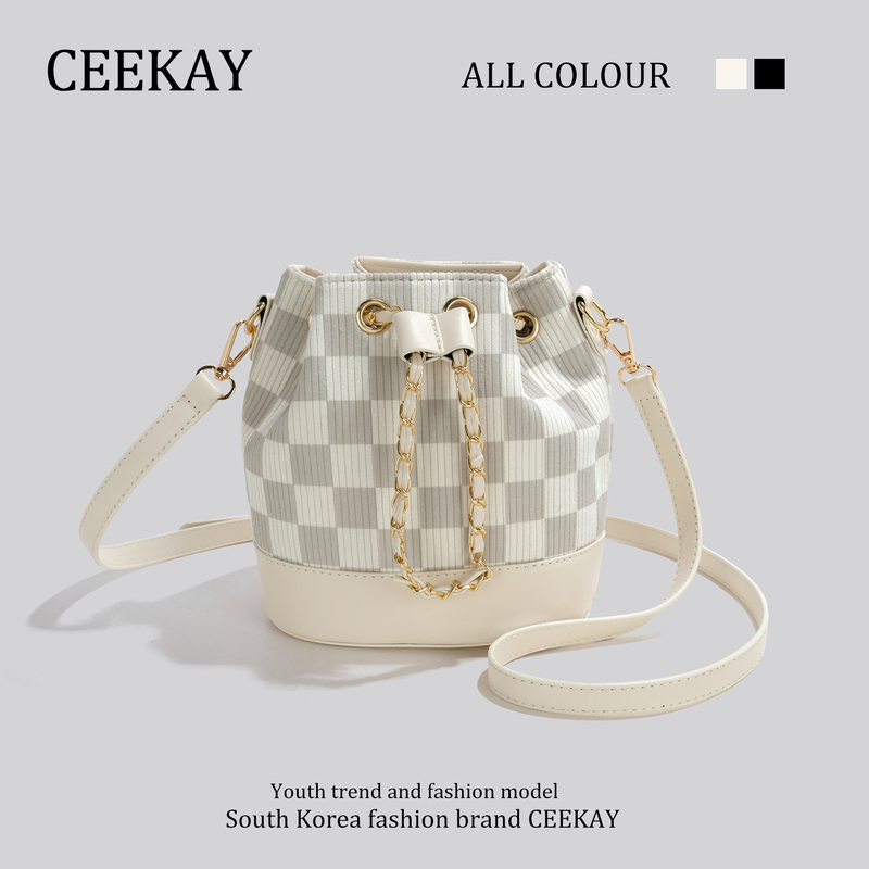 Ceekay Genuine High-Quality Bucket Bag Niche Design Bag for Women 2025 Trendy New Shoulder Crossbody Bag
