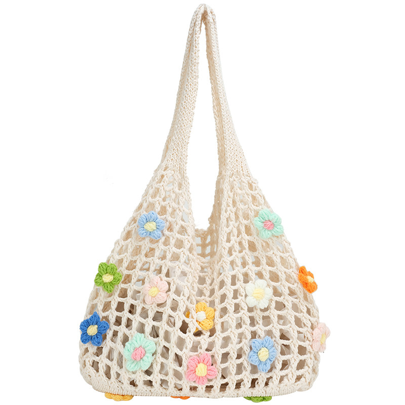 CEEKAY Summer Beach Vacation Straw Tote Bag Large Capacity Shoulder Underarm Bag for Women - Thumbnail 5