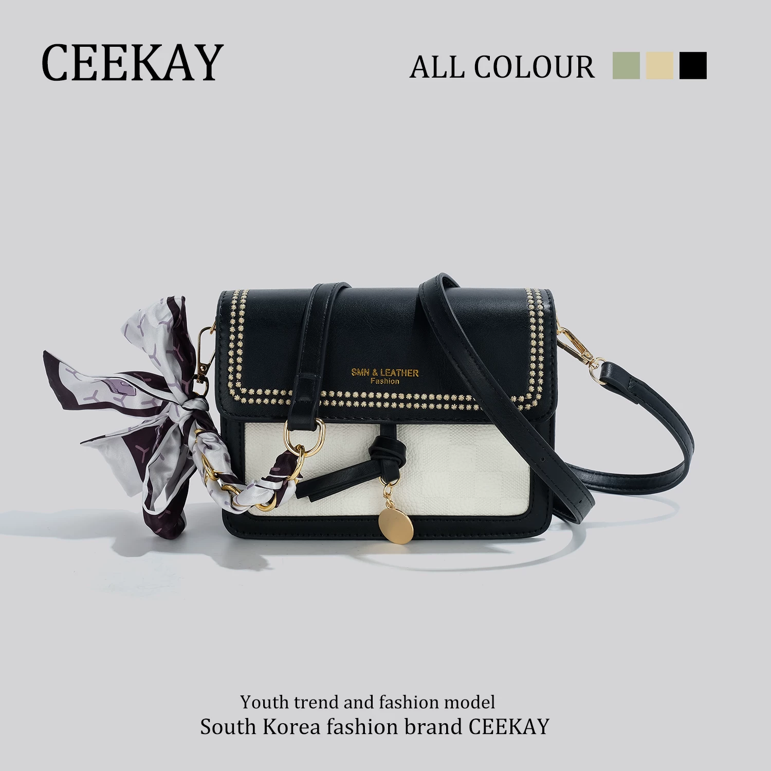 Ceekay, small design cream small bag, shoulder bag