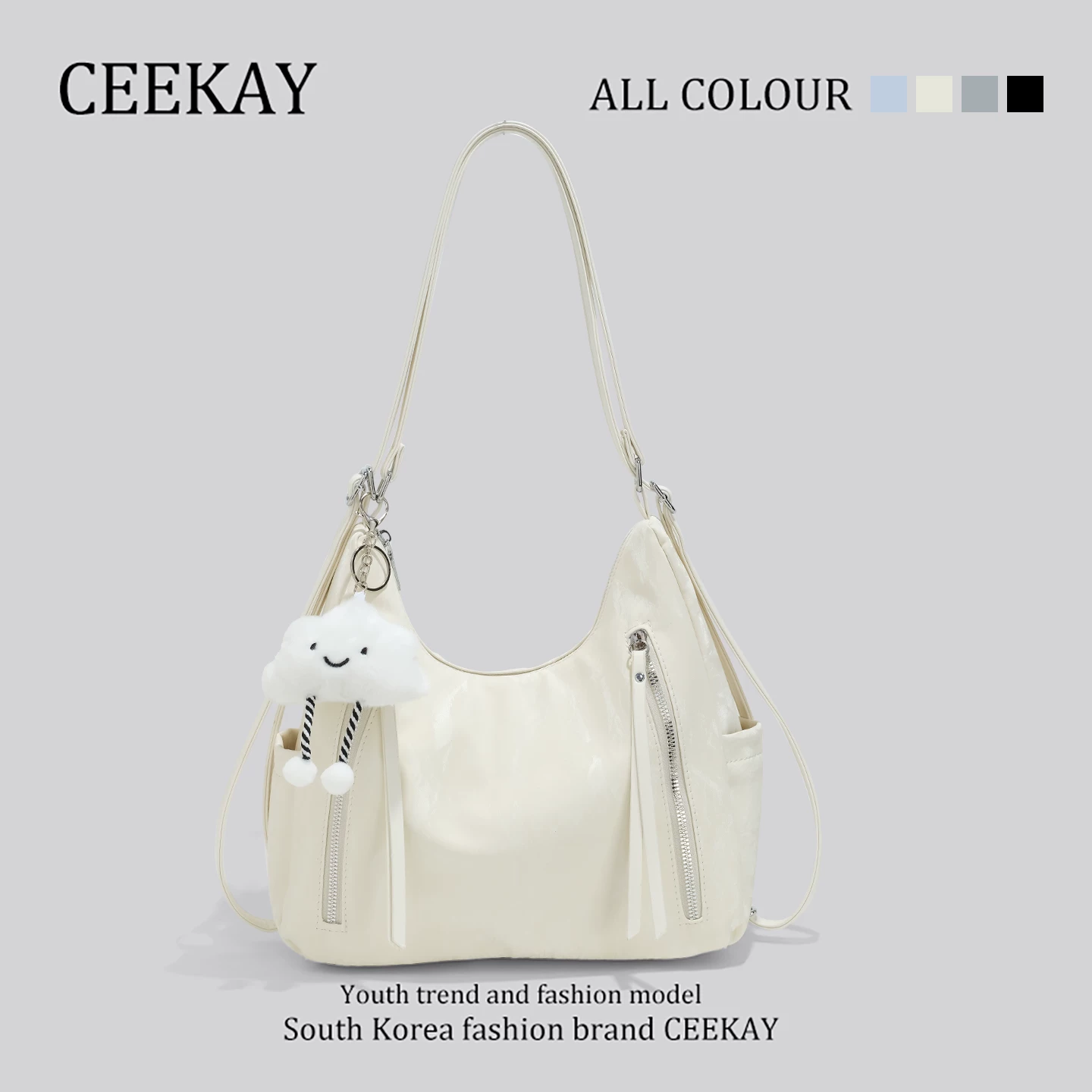 Плечевая сумка (Ceekay) 31×14×12 см, лёгкая сумка на одно плечо