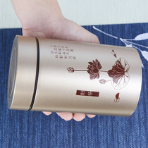 Stainless steel tea cans portable travel metal sealed cans thickened storage tanks sealed tea cans barrels