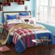 Amoy Thủy bông dệt denim bông dày chà nhám thương hiệu bông dệt cửa hàng flagship pha lê chính thức tích cực - Bộ đồ giường bốn mảnh