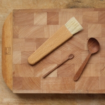 Beech handle Natural mane Baking pastry barbecue brush Egg liquid sauce Log brush flat handle