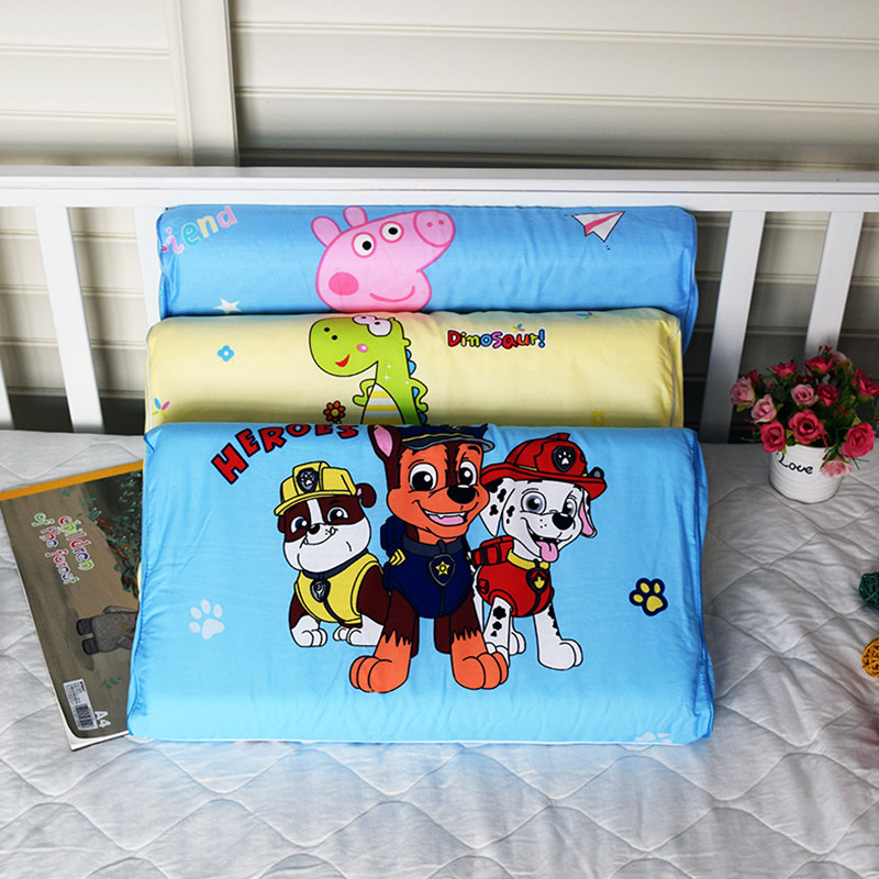 Children's latex pillow pillow core pillowcase baby 3-6 years old children stereotyped neck pillow four seasons kindergarten dedicated