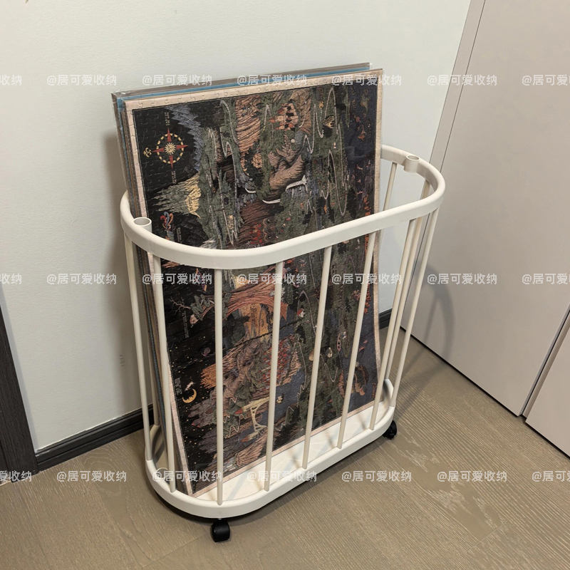 Puzzle Finished Product Storage Cart, Card Cartoon Poster, Large Capacity Collection Artifact, Corrugated Paper Storage Rack, Good Stuff