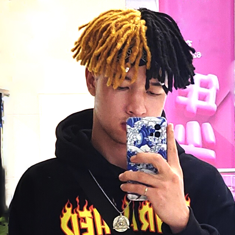 Black Man with Perm Wig, Dreadlocks, Pullover Style, European and American Short Hair, Exaggerated Style, Playing as a Foreigner, Cool Punk Style Hair