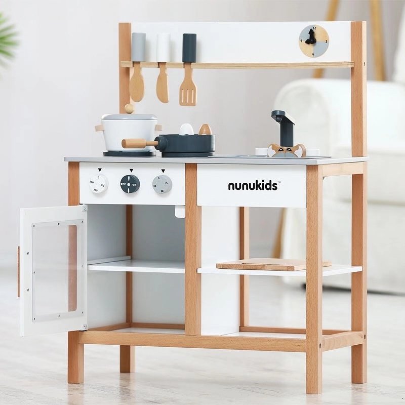 Buy Nunukids Nordic Kitchen Toy ins Solid wood beech Children's family