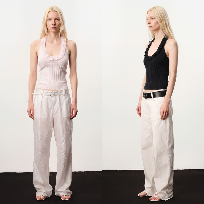 Themost Likely26 Summer Pink Age-Reducing High-End Sleeveless Slim-Fit Ruffled Halter Top Themost Likely26 Summer Pink Age-Reducing High-End Sleeveless Slim-Fit Ruffled Halter Top