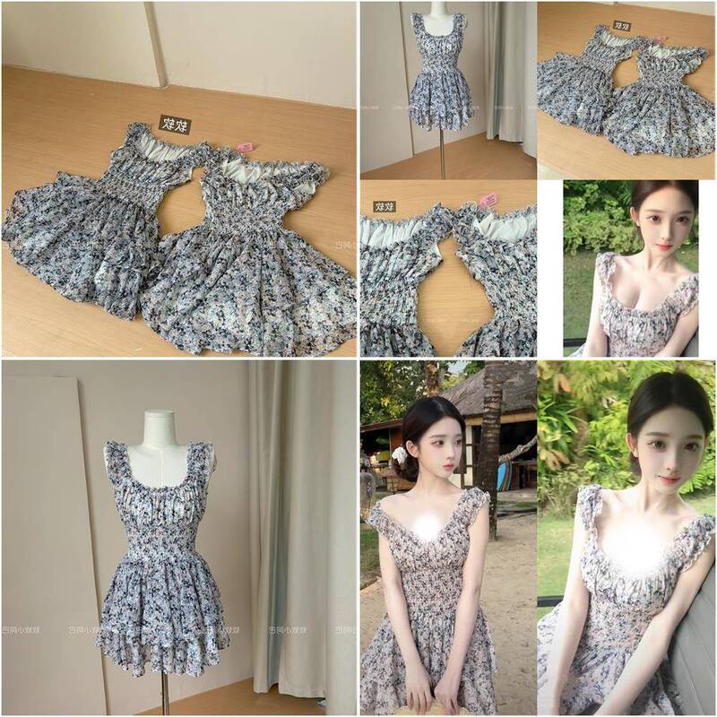 Soft and Cute Little Aba~ Same Style as the One from the Royal Court, Sexy Floral Camisole Dress Soft and Cute Little Aba~ Same Style as the One from the Royal Court, Sexy Floral Camisole Dress