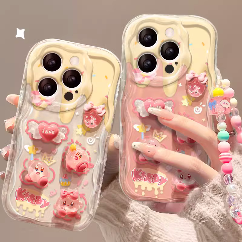 Suitable for Apple 17Promax Phone Case with Painted Kirby iPhone 16 3D Cartoon Design, 14Mini Girly Pink, 15 with Lanyard Bracelet, 12 Japanese and Korean Style, Xr Silicone Soft, 17Plus New Model Suitable for Apple 17Promax Phone Case with Painted Kirby iPhone 16 3D Cartoon Design, 14Mini Girly Pink, 15 with Lanyard Bracelet, 12 Japanese and Korean Style, Xr Silicone Soft, 17Plus New Model