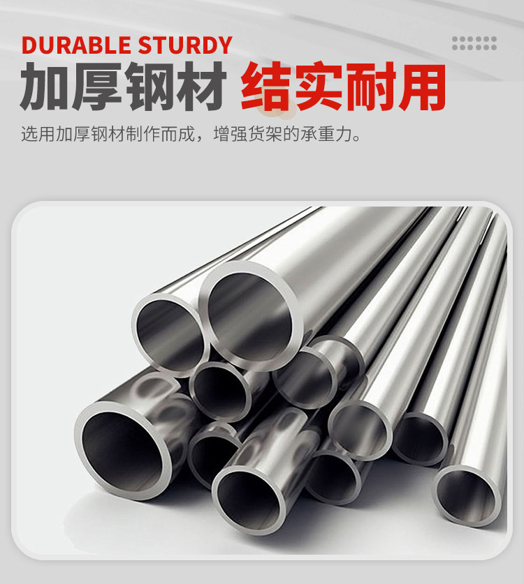 Мучительный 加粗加厚带轮周转物料车不锈钢色家用水果店电商收纳分拣手推车