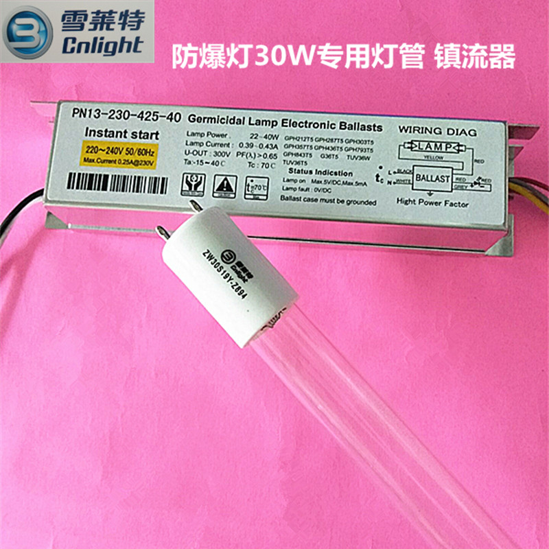 食品加工厂30W防爆灯紫外线杀菌灯高臭氧消毒灭菌
