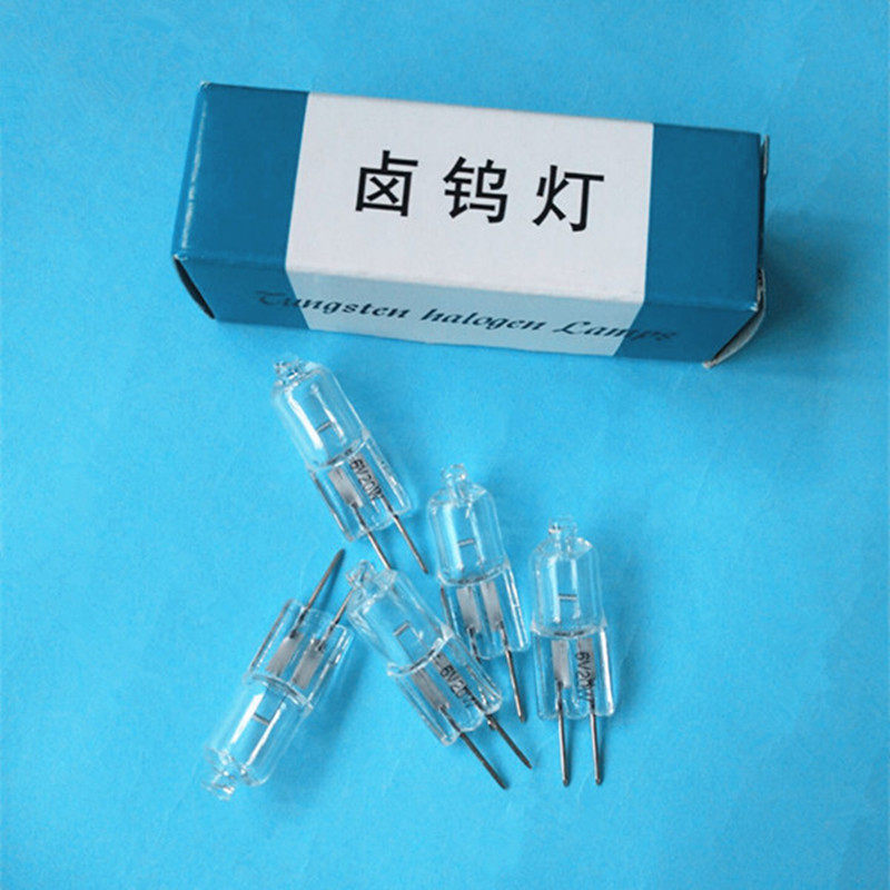 上海灯泡三厂 6V20W 卤钨灯珠 显微镜灯泡  6V 20W 向阳