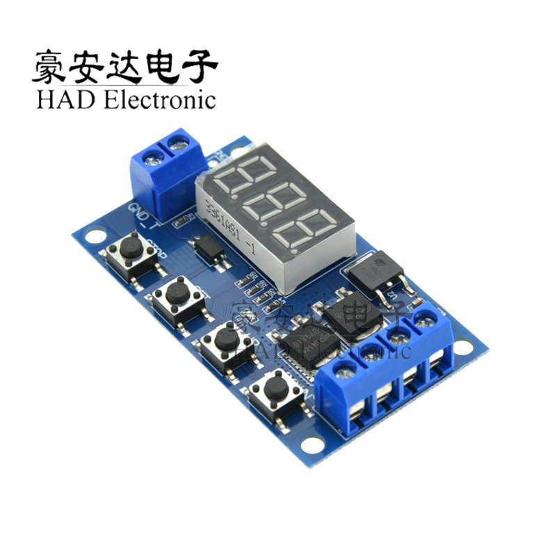 触发循环定时 延时开关电路 双MOS管控制板代替继电器模块