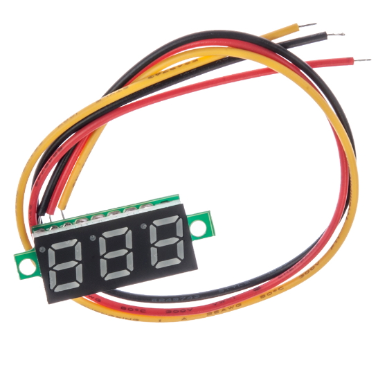 0 28 inch ultra small digital DC voltage gauge head number of adjustable three-wire DC0-100V battery cell voltmeter