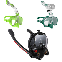Artificial gill snorkeling anti-fog free-water rebreather mask fully dry double breathing tube swimming and diving mask