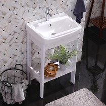 Ceramic wash basin small apartment bracket integrated basin washbasin floor basin toilet pillar Basin pool