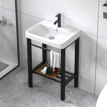 Ceramic wash basin small apartment bracket integrated basin washbasin floor basin toilet pillar Basin pool