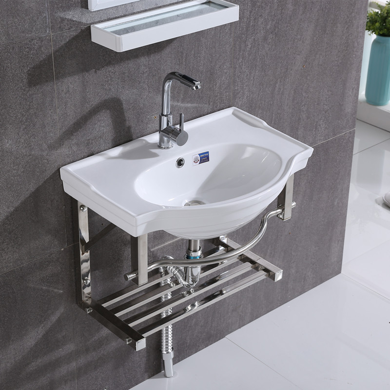 Wall type washbasin bracket wash basin balcony small household dressing room basin wash pool plate hanging Basin
