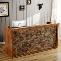 Hot pot shop Hotel cashier counter Restaurant custom-made Chinese hotel hotel front desk retro bar wine cabinet combination