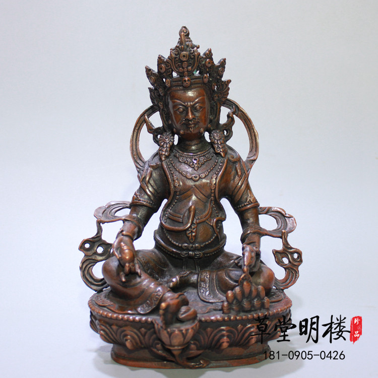 Ancient play of pure bronze retro Buddhist statues Tibetan Buddhist temples The Buddha's Buddha Hall is dedicated to the collection of a collection of property