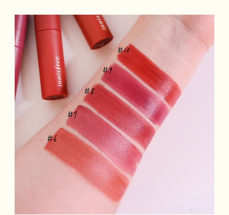 Hàn Quốc Yue Shi phong cách hoa lụa hôn nhung mực in son môi son môi không dấu son 斩 màu nam dì màu - Son bóng / Liquid Rouge 	son bóng innisfree vivid oil tint