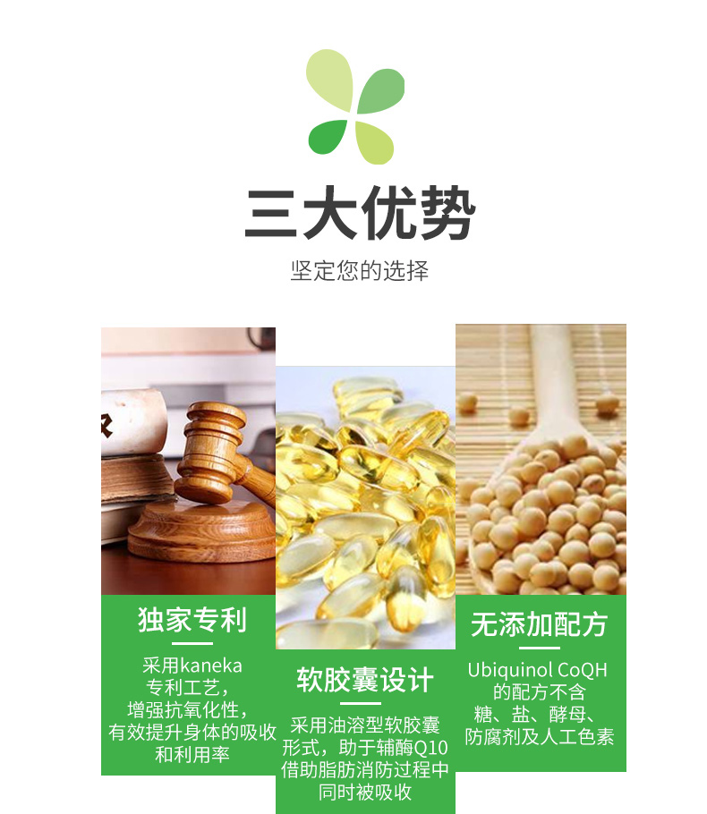 LuckyV Vitamin US QH10 Coenzyme Viên nang mềm Panthenol Care Sản phẩm chăm sóc sức khỏe tim 100mg30 - Thức ăn bổ sung dinh dưỡng thực phẩm chức năng collagen