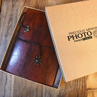皮质相册咖啡色大号带礼盒
