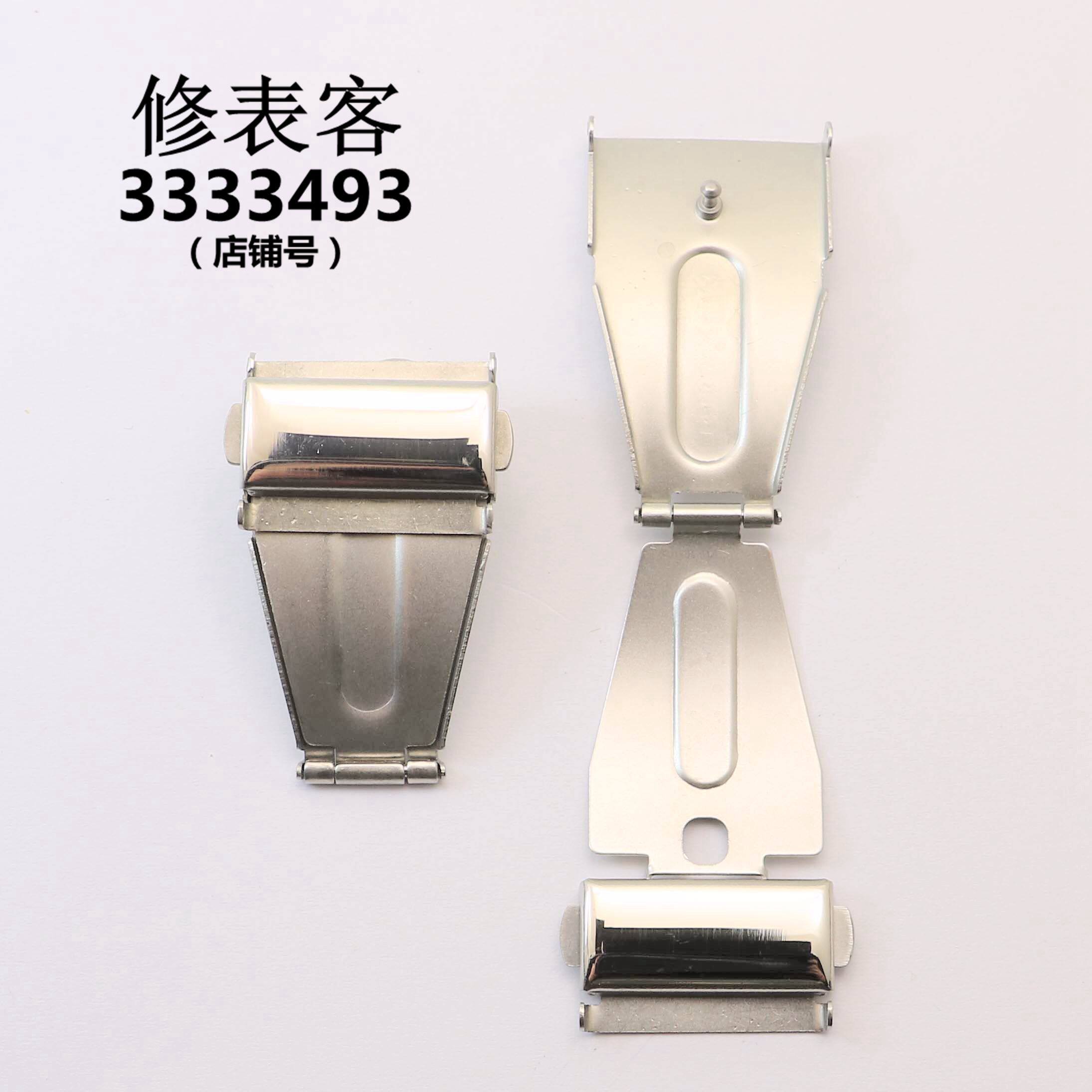 Steel belt double snap button stainless steel buckle men and women folding buckle steel belt buckle watch accessories 10 12 14 16 18mm