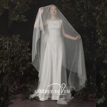 Jane Qicompanion su veil bride 2021 new wedding trailing wedding dress long veil headdress super fairy forest series