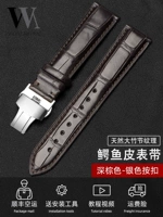 Crocodile Skin-Dark Brown Brown Line-Slver-Silver Batterfly Casterener