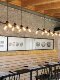 American restaurant chandelier, creative personality, strip lamp, cafe bar, office, industrial style dining table, LED lamps