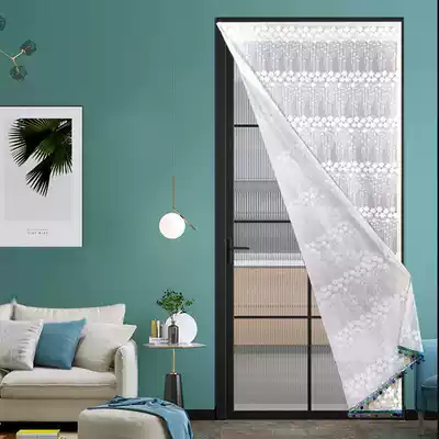 Velcro curtain non-perforated decorative anti-mosquito curtain self-adhesive window whole cabinet blocking partition window short door curtain simple