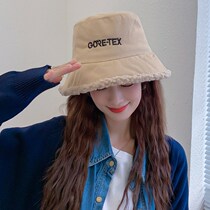 Small crowdfish womens hat fisherman hat-head circumference autumn winter ladies winter plush brief imitation lamb hair reduction