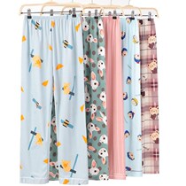 Spring Autumn Sleeping Pants Women Summer Home Pants Loose Pants Lady Shorts Loose Thin and Lazy Pants Air Conditioning Pants Month Pants