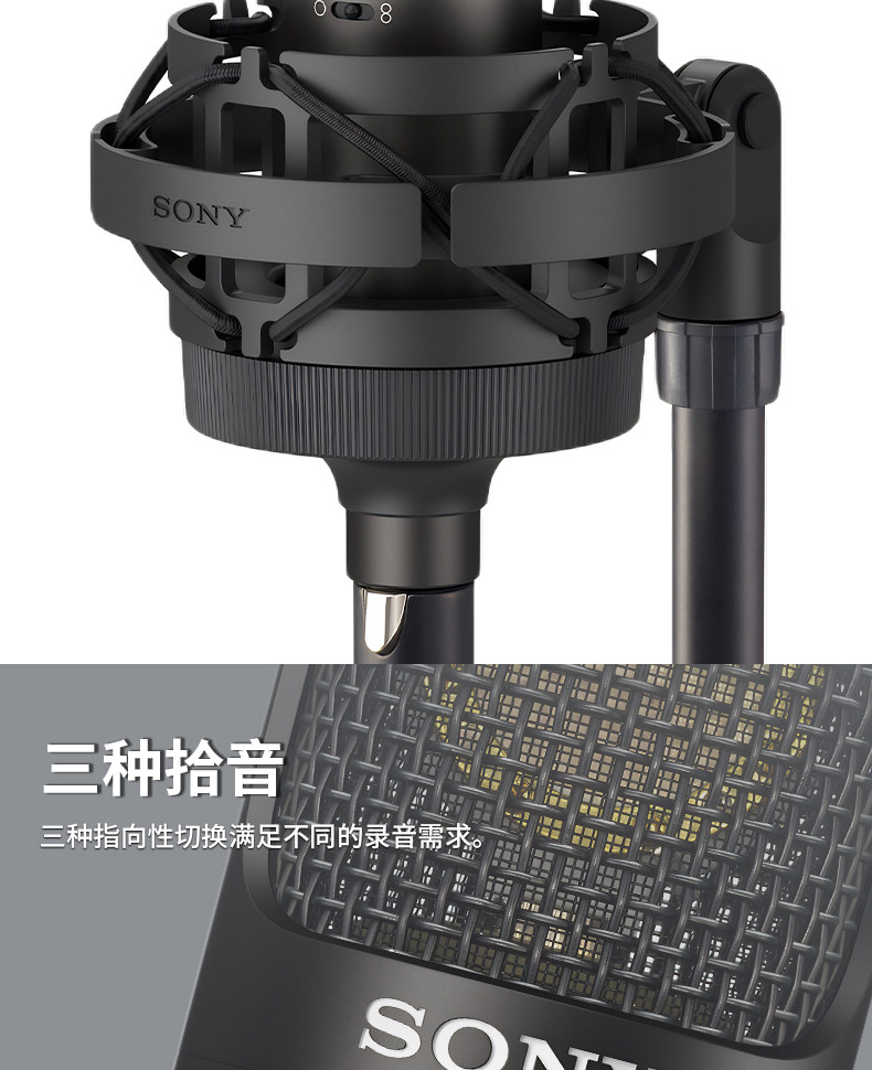Sony/索尼 C-80 C-100电容麦克风 主播K歌游戏有声书ASMR录音话筒