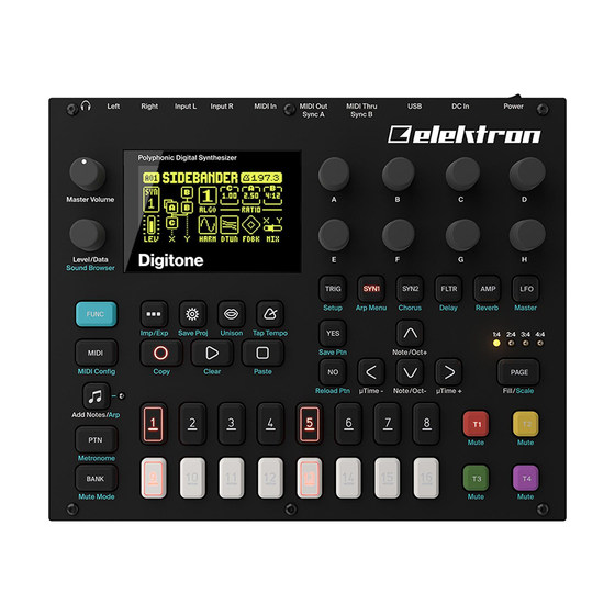 Elektron/Swedish Digitone8 polyphonic digital synthesizer/analog synthesizer