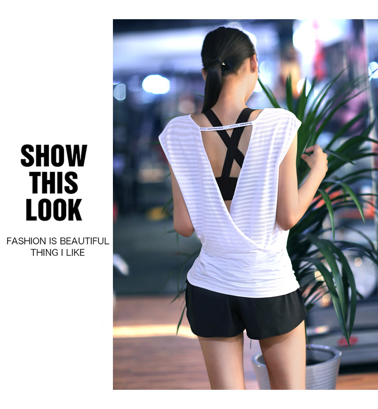 Nhanh chóng làm khô vẻ đẹp thoáng khí lại không tay T-Shirt tập thể dục chạy đào tạo lưới thể thao rỗng ngắn tay yoga quần áo áo sơ mi nữ áo ba lỗ gymshark