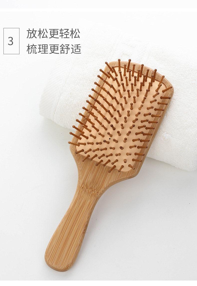 气垫梳气囊按摩梳头皮头部脱发经络梳静电女士专用长发卷木梳子防详情11