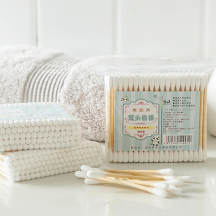 【足足500支】一次性环保木棒双头棉签