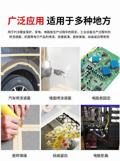 正品3M2214白色美纹纸胶带 汽车喷涂遮蔽美纹纸 加厚撕下无痕胶纸 美甲电器喷漆保护 墙壁美缝装饰美纹纸胶带