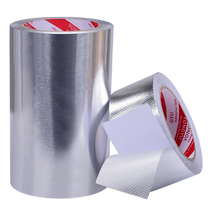 Aluminum foil tape insulation thickened self-adhesive aluminum foil paper kitchen refill pot range hood pipe sealing solar energy shielding anti-radiation tin foil paper water heater water pipe leakage prevention fiberglass cloth aluminum foil tape