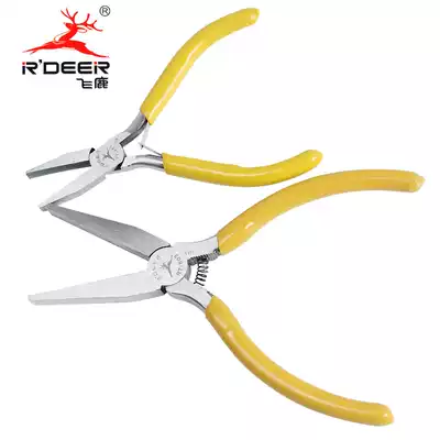 Flying deer 5 6 inch toothless flat mouth pliers Clamping pliers toothless flat mouth pliers Flat mouth pliers Pointed mouth pliers Flat mouth duck mouth pliers