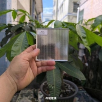 Black and white two-color silk thread mirror tempered wire laminated art glass