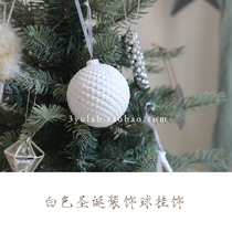 3yulab White Christmas ball European style small ornaments